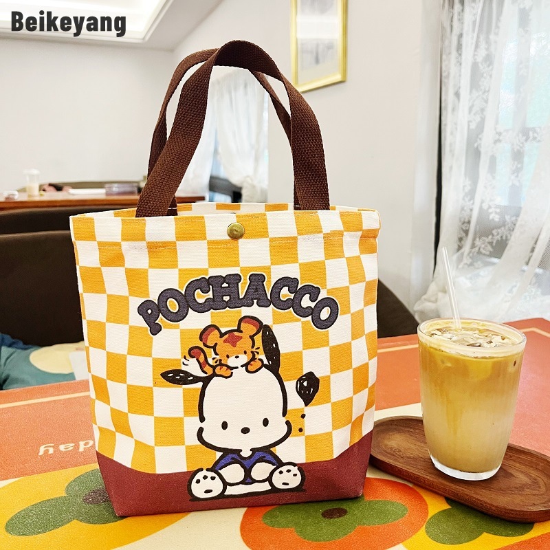 Beikeyang Túi Vải Xách Tay Đựng Hộp Cơm Trưa Phong Cách Hàn Quốc Thời Trang Cho Nữ