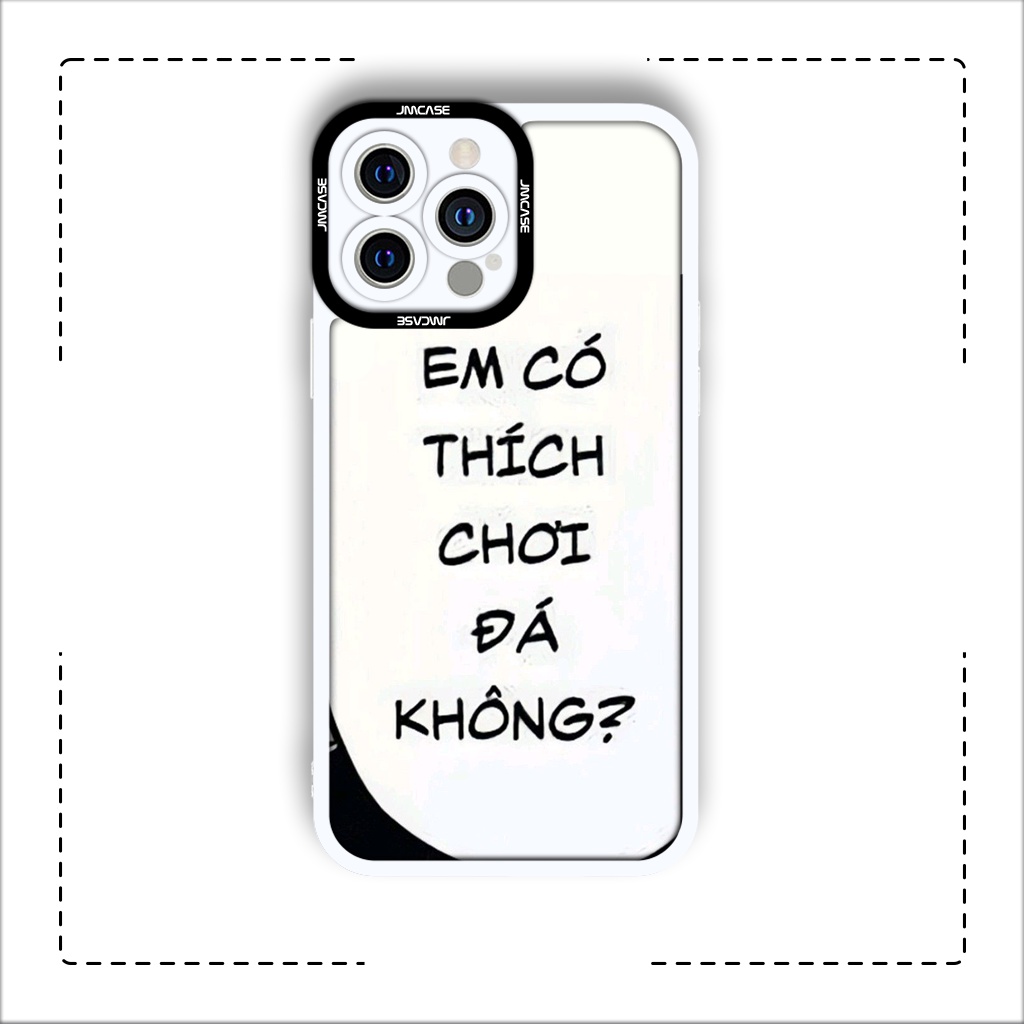 Ốp lưng iphone cạnh vuông JMCase Anime Manga Câu Thoại Hài Hước 7/7plus/8/8plus/x/xs/11/12/pro/max/plus/promax