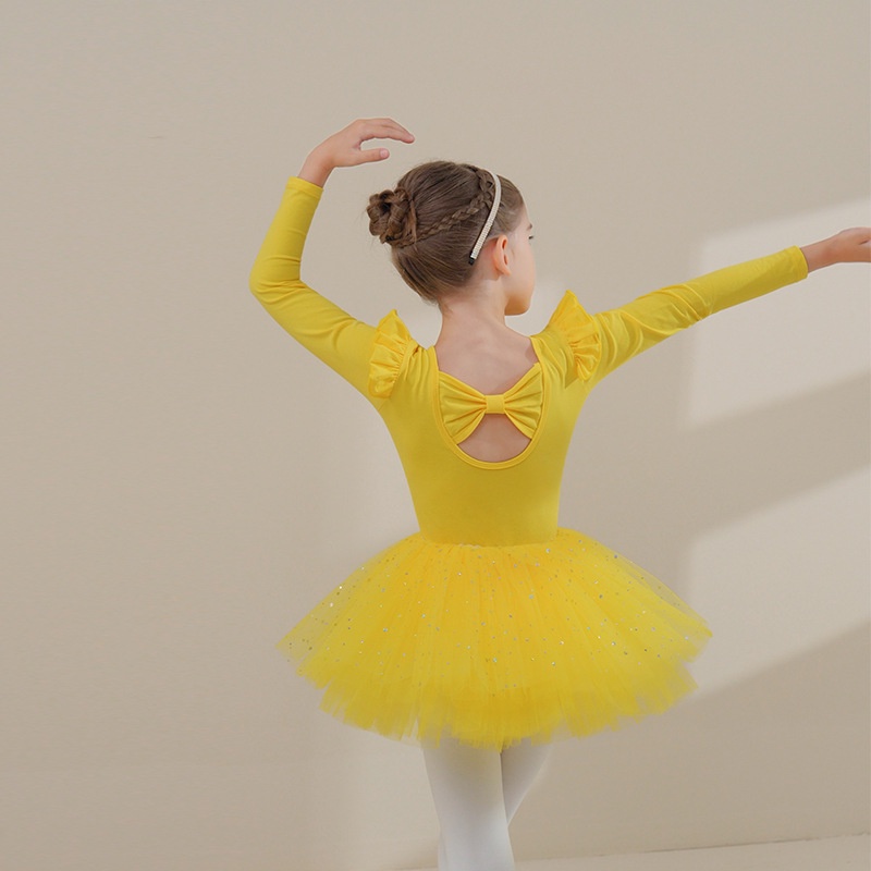Trang Phục Múa Ba Lê Một Mảnh Đính Kim Sa Dành Cho Bé Gái