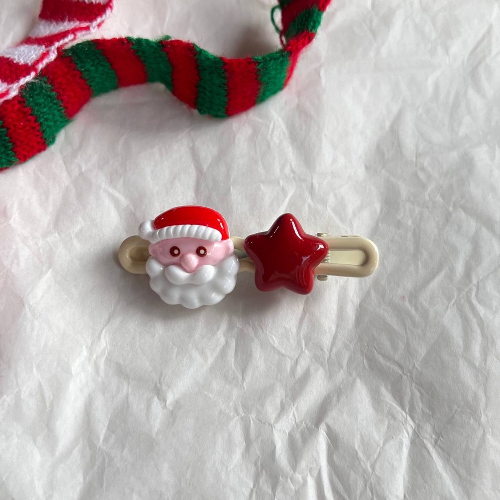 Kẹp Tóc Hình Ông Già Noel / Ngôi Sao / Hoạt Hình Dễ Thương Thời Trang 2023