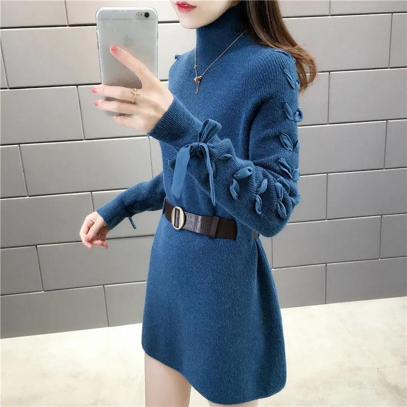 Sét Gồm Áo Dài Tay Phối Kèm Chân Váy Dài Ấm Áp Vào Mùa Đông Chất Vải Cao Cấp