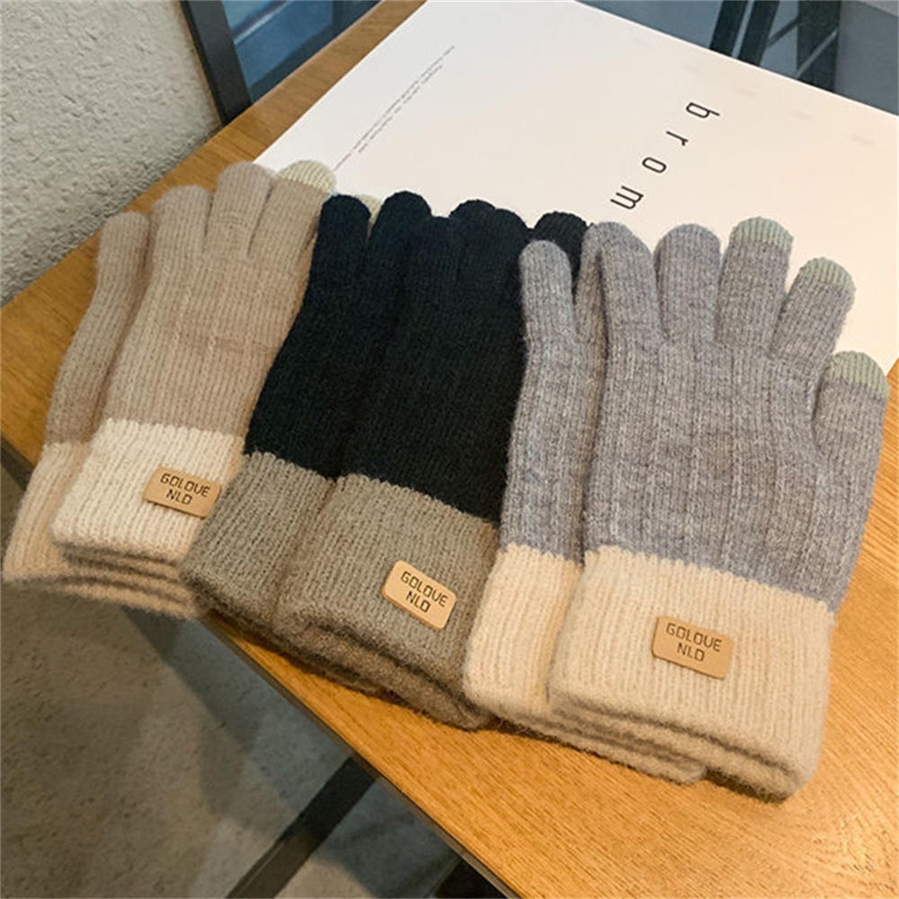 Găng Tay Len Giữ Ấm Cảm Ứng Màn Hình Cho Nữ