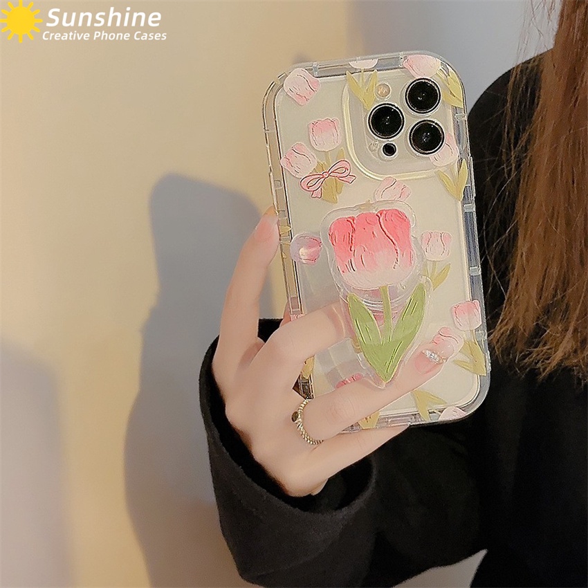 Ốp Điện Thoại Hình Hoa Tulip Cho Vivo V23e V21e V20Se V20Pro Y12A Y12s Y21s Y33s Y20i Y20s Y20A Y20T S1Pro Y17 Y15 Y12