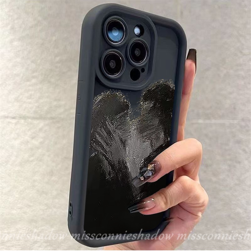 Vintage Sơn Dầu Bé Trai Cô Gái Hình Ảnh Dành Cho Redmi 10A A2 12C 9A 9 9C NFC 10C A1 9T Redmi Note 13 11 10s 12 8 10 9 Pro Max POCO X5 C55 M3 MI 11 12 Lite Cặp Đôi Ốp lưng hợp thời trang