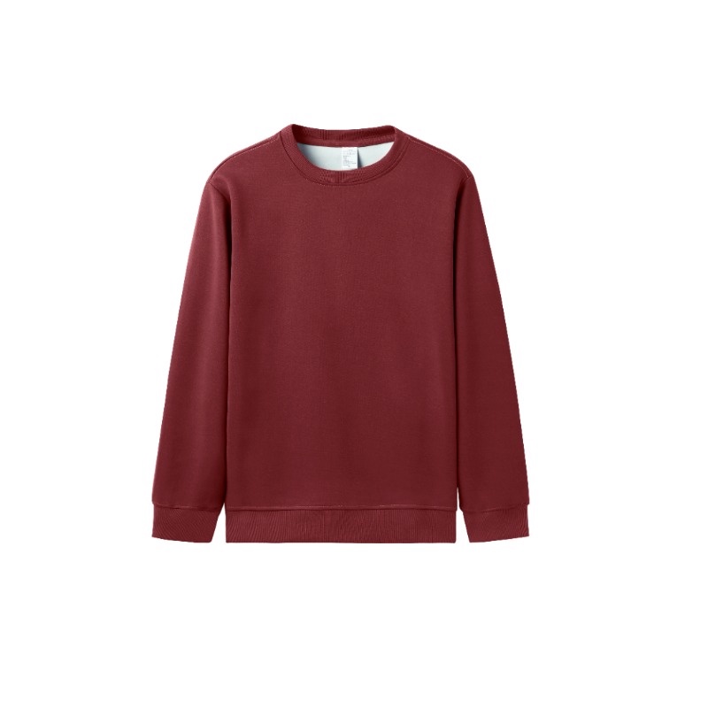 Áo Nỉ Nam Dài Tay Cổ Tròn Form Rộng Màu Trơn Thời Trang