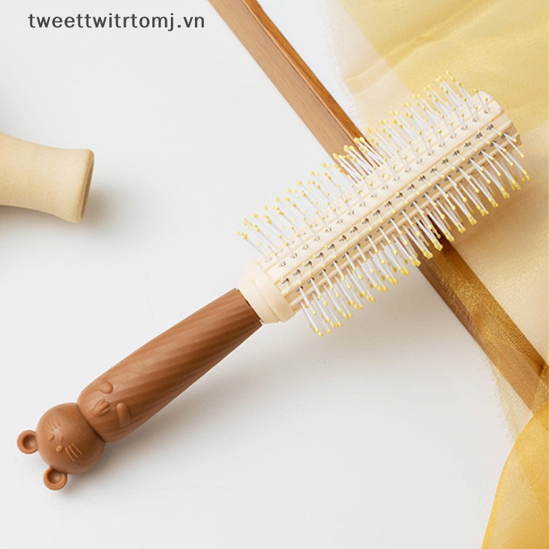 Tomj Bộ Gương Trang Điểm Cầm Tay Không Góc massage Đầu Không Thắt Nút Hình Bia Dễ Thương Cung Cấp Điện vn