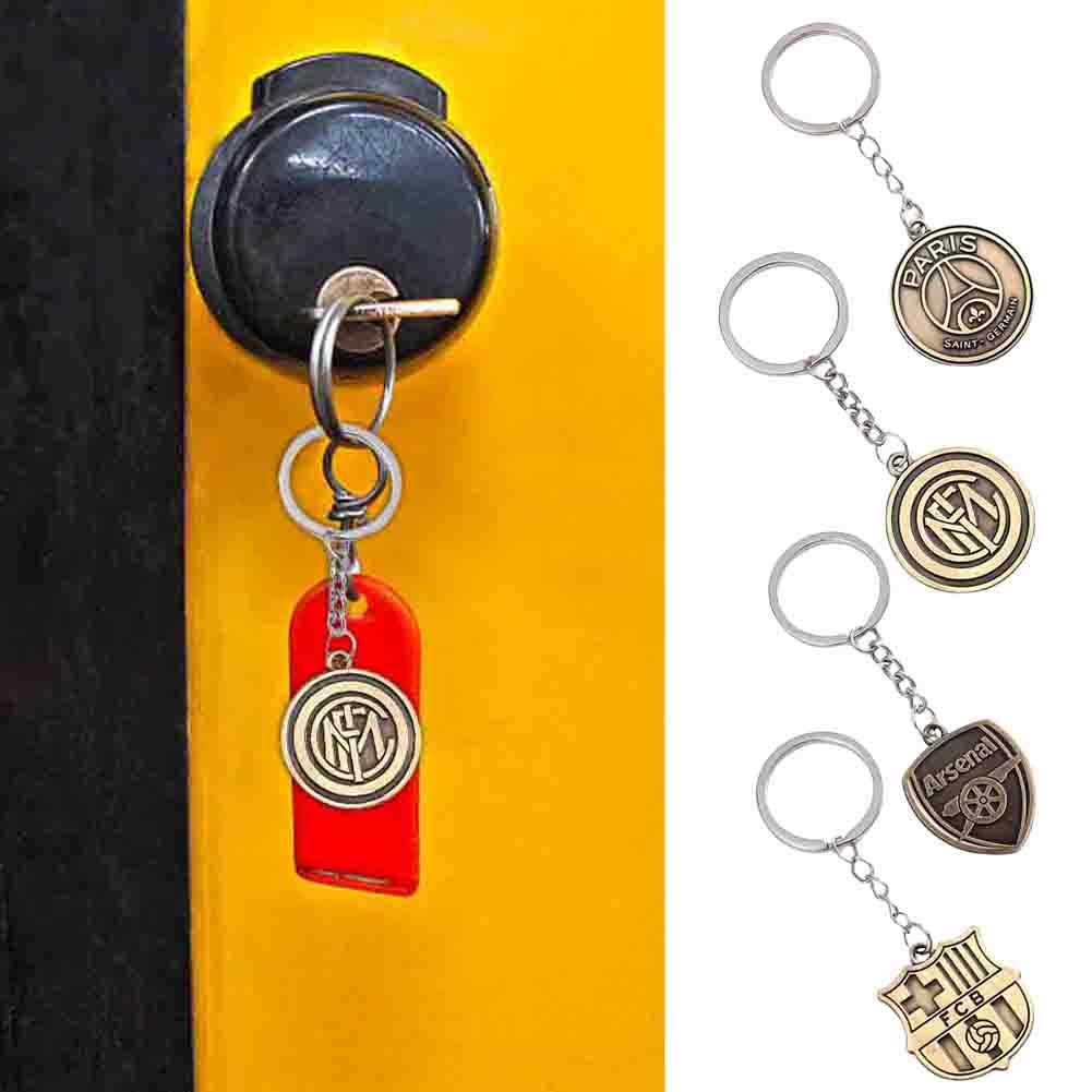 Móc Khóa Kim Loại Hình logo Câu Lạc Bộ Bóng Đá Châu Âu x6l1