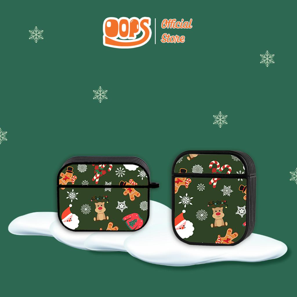 Case AirPods Noel bảo vệ hộp sạc tai nghe Oops in họa tiết Giáng Sinh OPAP072