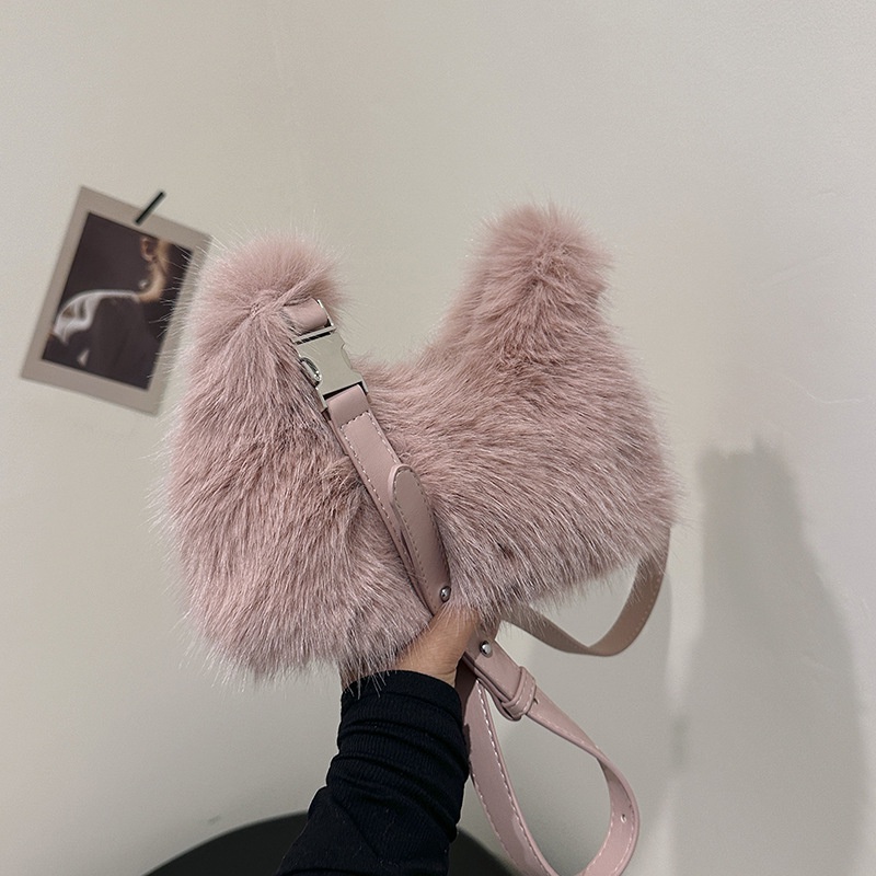 Túi Đeo Chéo Lông Xù mini Thời Trang Thu Đông Mới 2023 Dành Cho Nữ