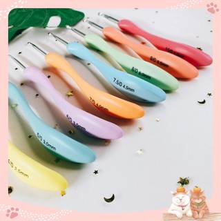 Bộ kim móc cán cong 8 cây  - Móc len