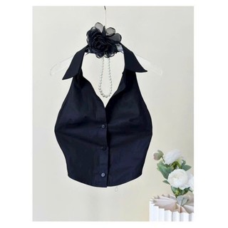 Áo sơ mi ba lỗ cổ yếm hở lưng alohashop91