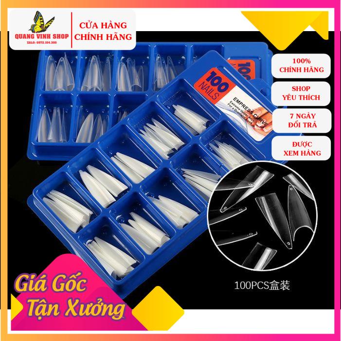 Móng nối phom nhọn hộp 100 móng
