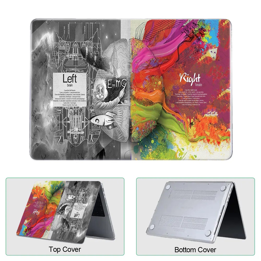 3 in 1 Creative Print Case Compatible For Macbook Air 15 A2941 M2 Pro 13 Inch Case A2338 M1 M2 Pro 14 2023 A2779 Air 13 A2681 A2337 A2251 A1706 A1708 Retina 13.3 Inch A1502 Pro UJT