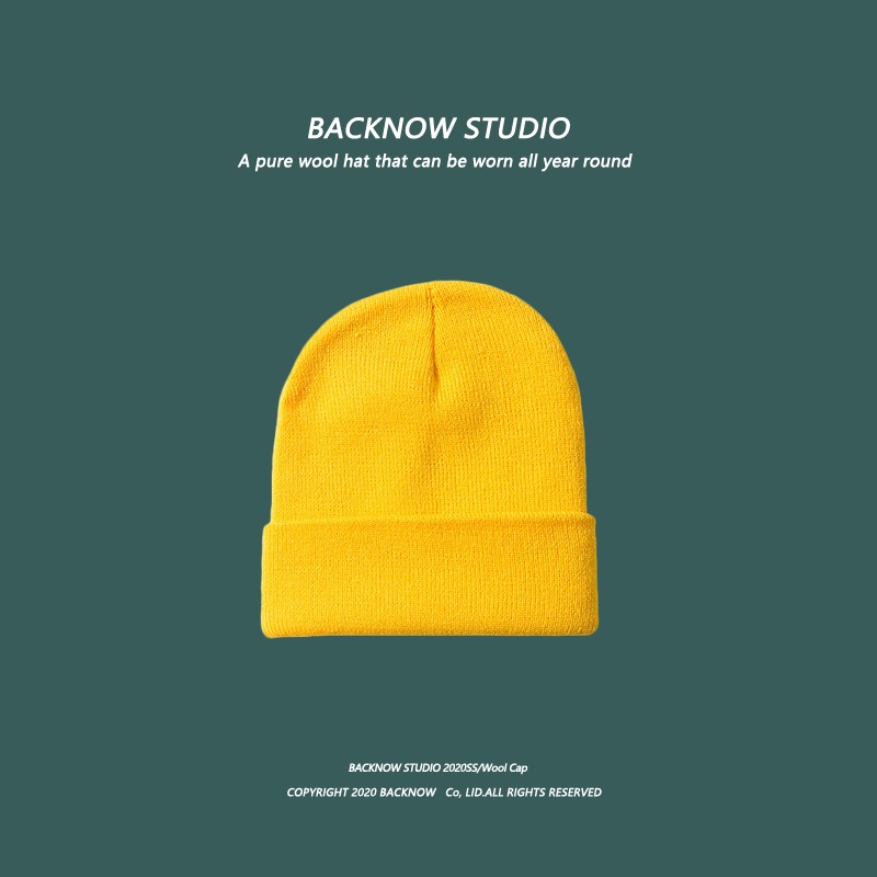 Mũ Len Tròng Đầu Màu Trơn Thời Trang Thu Đông Cho Nam Và Nữ