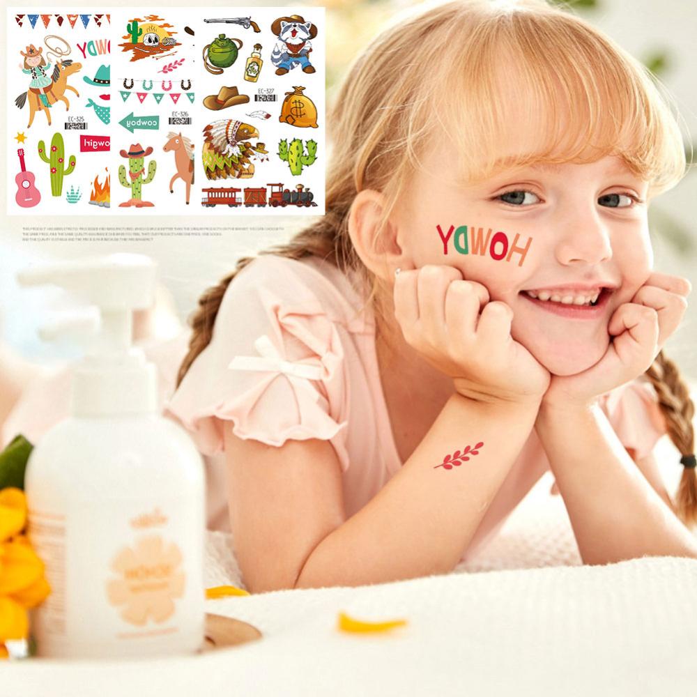 Sms Hình Xăm Dán Chống Thấm Nước Hình Cao Bồi Dễ Thương Cho Bé c9f4