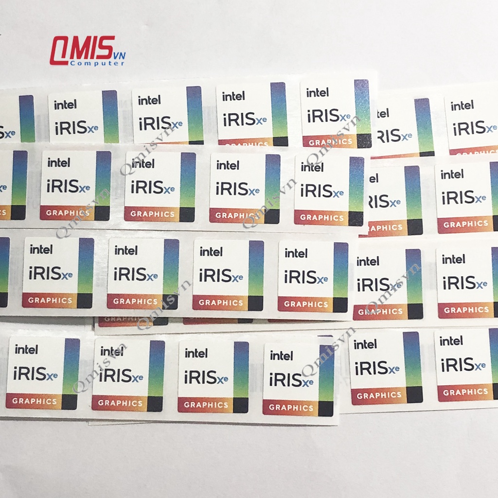 1 cái tem logo card đồ hoạ iRISxe Graphics, trang trí máy tính Laptop PC - STICKER