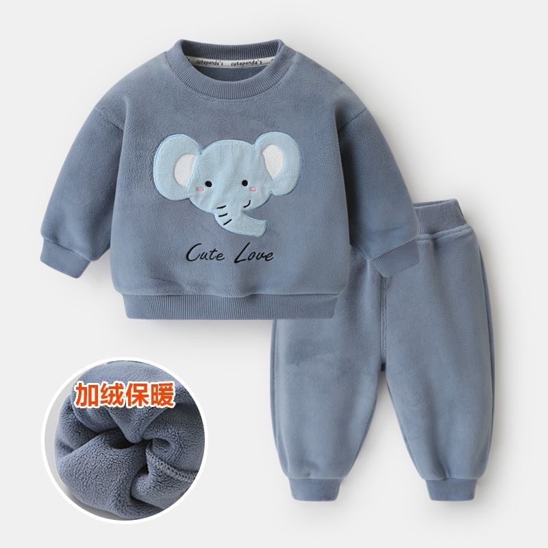 Áo Nỉ Hai Mặt Lót Lông Cừu Giữ Ấm Mùa Thu Đông Cho Bé