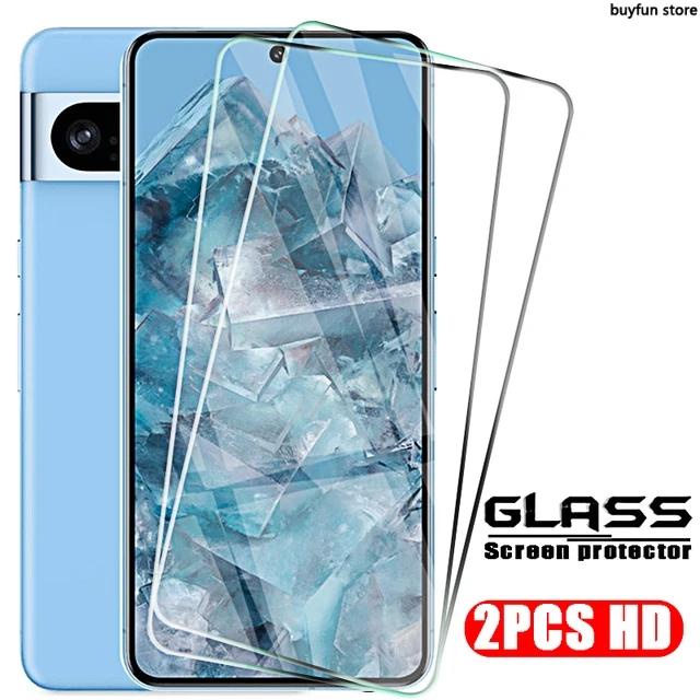 2AK 2Pieces Full Cover Tempered Glass 9H Premium Screen Protector HD Protective Film For Google Pixel 8 Pixel8 Pro 5A 5G