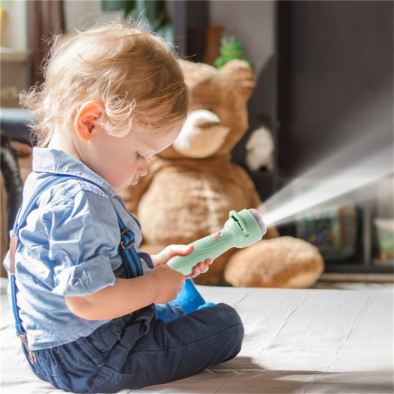 Đồ Chơi Đèn Pin Chiếu Hình Hoạt Hình Vui Nhộn Cho Bé