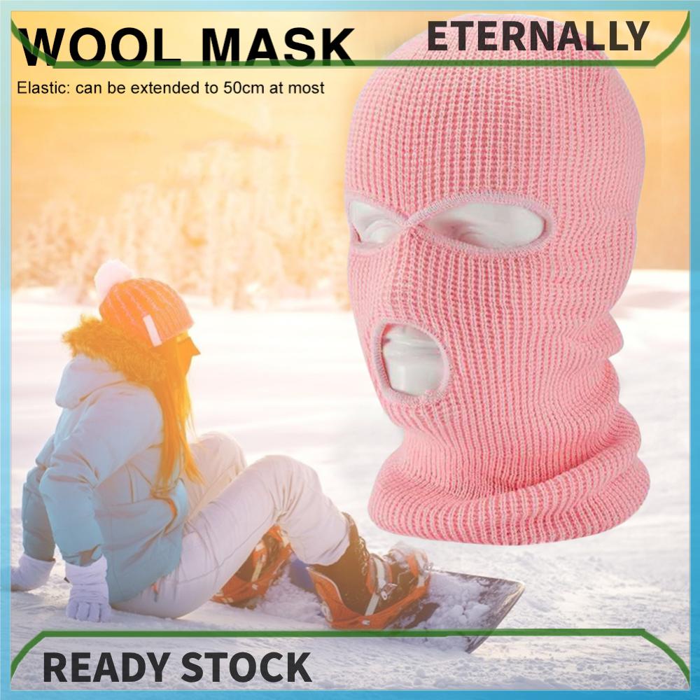 Mũ Trùm Đầu Bằng acrylic 3 Lỗ Ấm Áp Có Mặt Nạ Trượt Tuyết