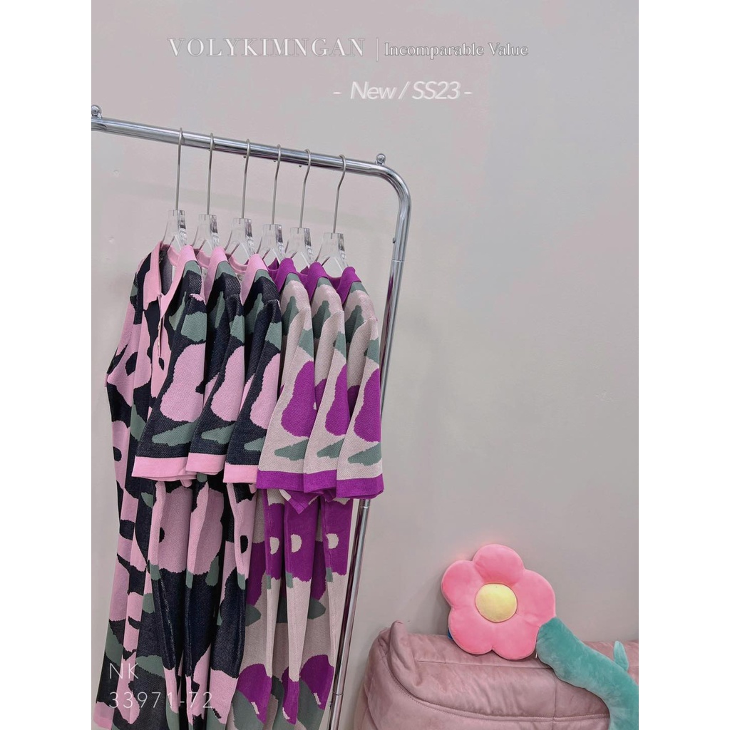 Váy mon.te hoa tím lo.uis