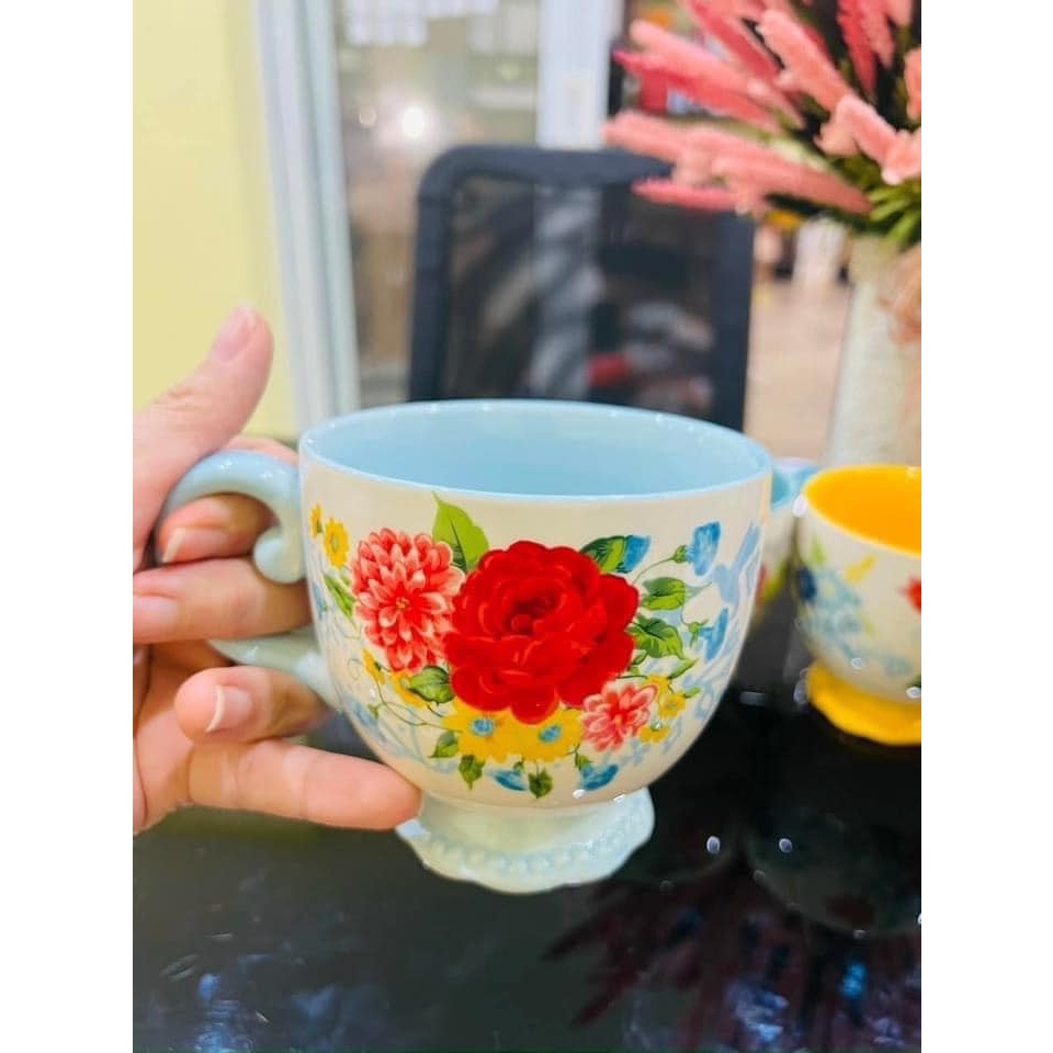 Bộ Pha Trà The Pioneer Woman, 1 Ấm Và Set Cốc, Hàng Chính Hãng, Phaletiep