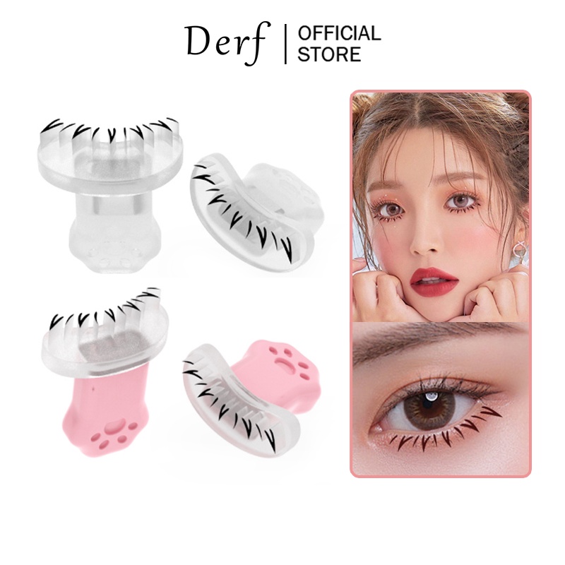 1 Cặp Con Dấu silicone In Hình Đôi Cánh Trang Điểm Mắt / Lông Mi Giả / Kẻ Mắt