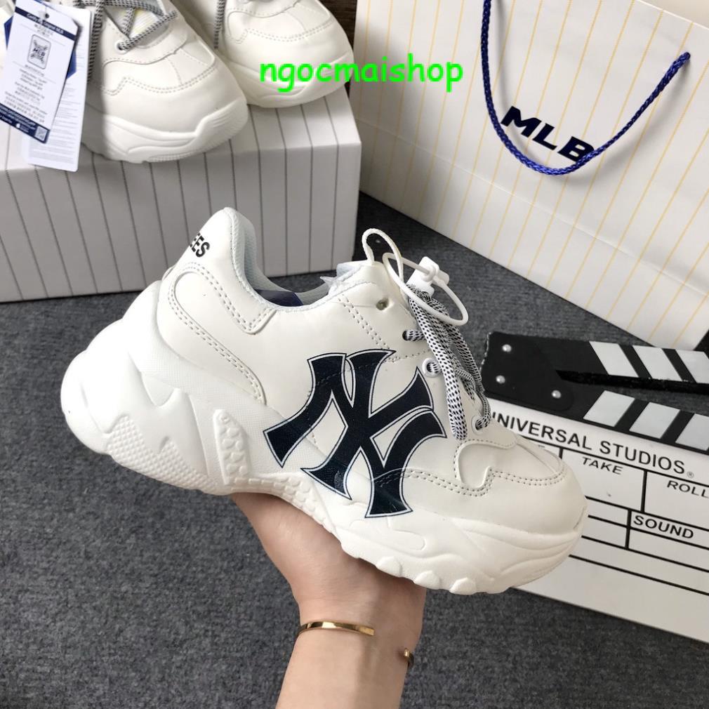 🔥SALE-Giày thể thao nam nữ tăng chiều cao , Giày mlb ny chữ đen nam nữ hack chiều cao nam nữ bản đẹp