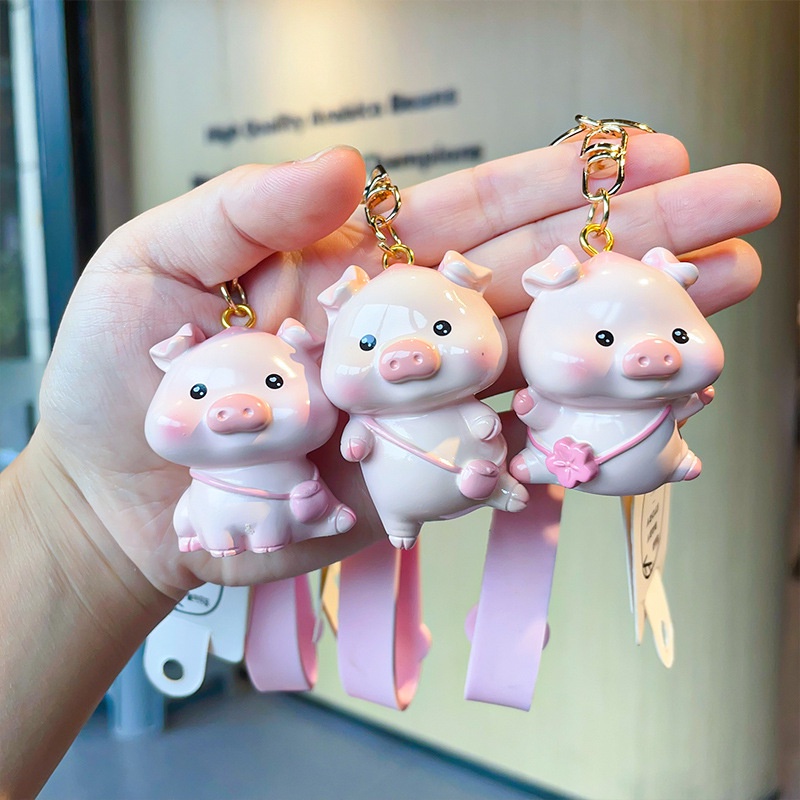 Hoạt Hình Móc Khóa Hình Chú Heo Đáng Yêu