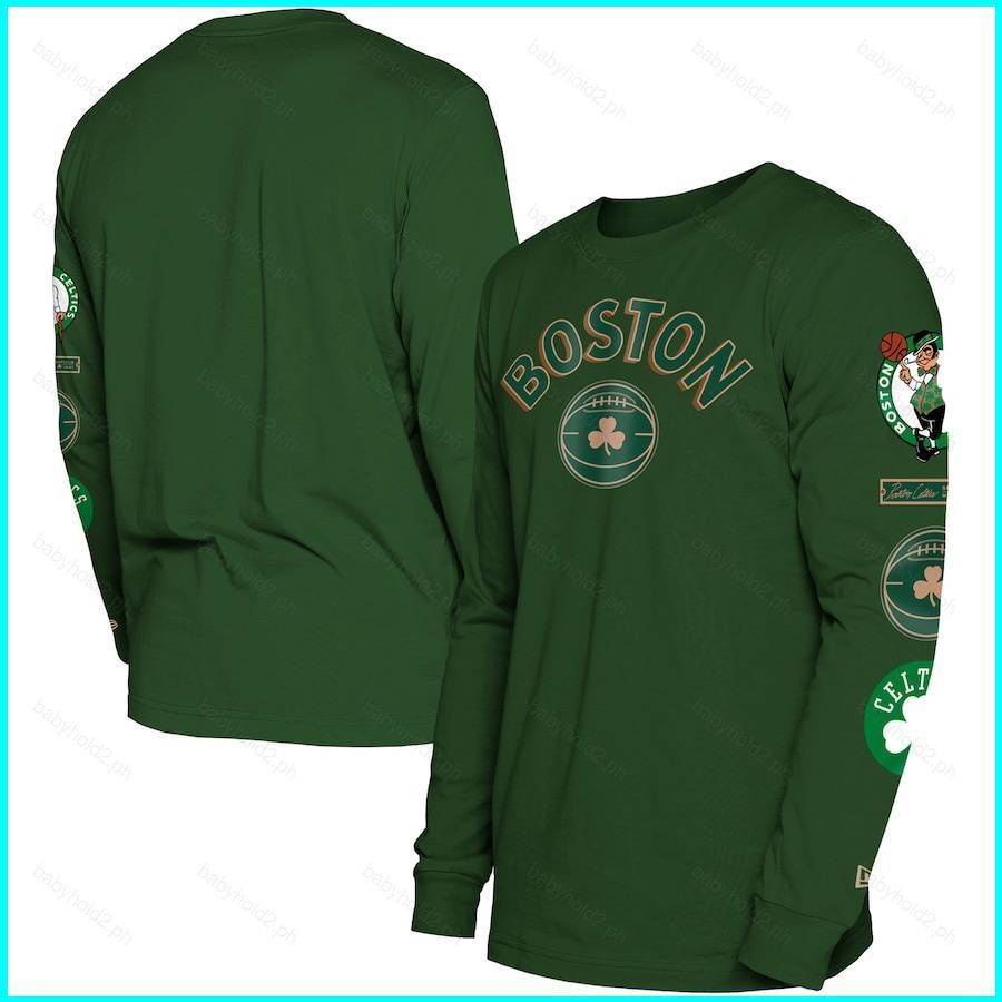 Áo Thun Bóng Rổ nba boston celtics jersey 2023-2024 Tay Dài Màu Xanh Lá