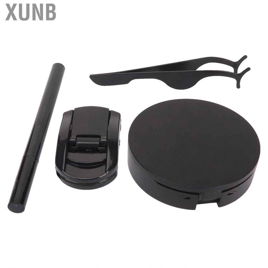 Xunb Eyeliner Eyelashes Kit  Compact Easy To Use False 2 Pair for Makeup
