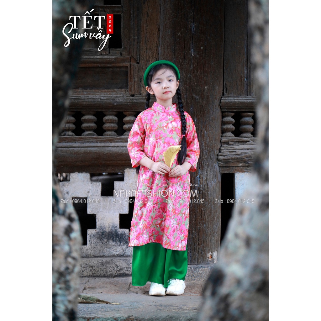 [Có sẵn] [Ảnh thật] Áo Dài Hoa Erica - MSP 2802 ( Chỉ có áo)