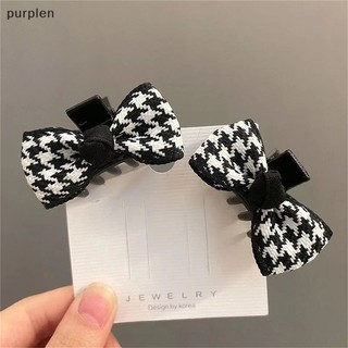 Kẹp tóc màu tím hình nơ phong cách retro thời trang cho nữ