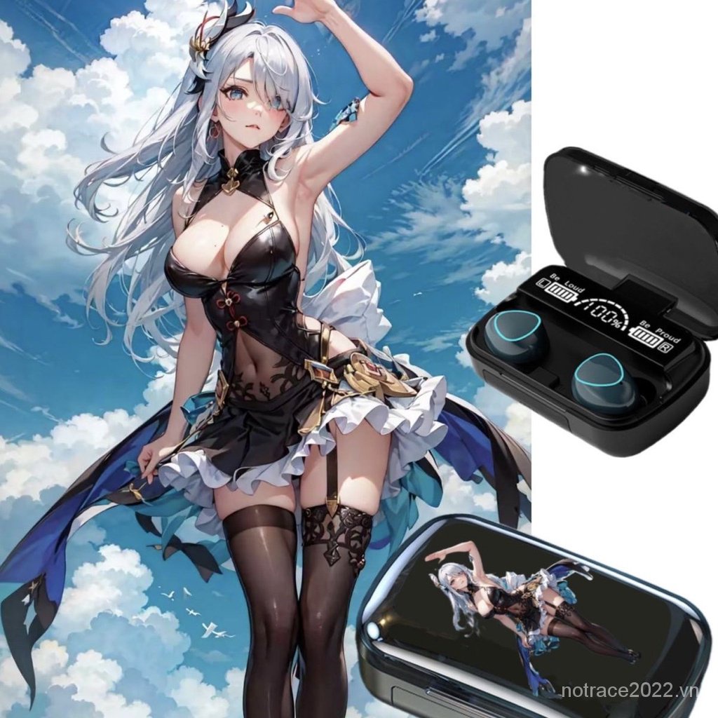 ★Genshin Impact★Shenhe Tai Nghe bluetooth Không Dây Chơi game merchandise Có Màn Hình Kỹ Thuật Số