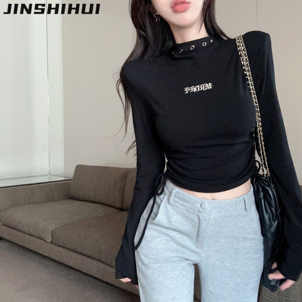 JINSHIHUI áo phông áo thun nữ croptop baby tee Xu hướng Thời trang xu hướng thời trang WMY23B0KL8 46Z231112