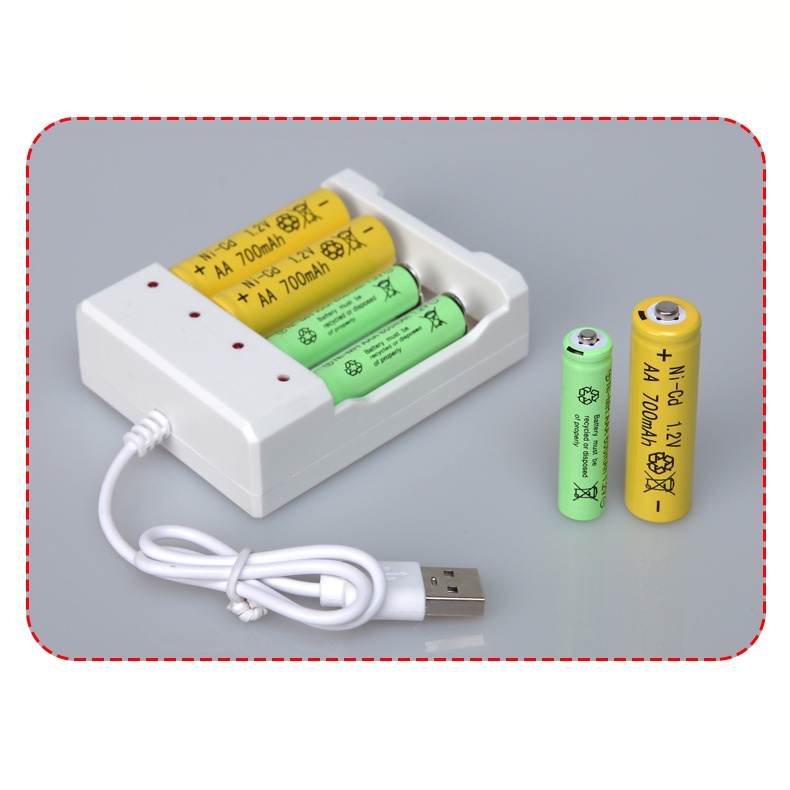 Viên Pin Có Thể Sạc Loại AA/AAA - Vàng - Chuyên Dùng Đồ Chơi - Đèn Pin