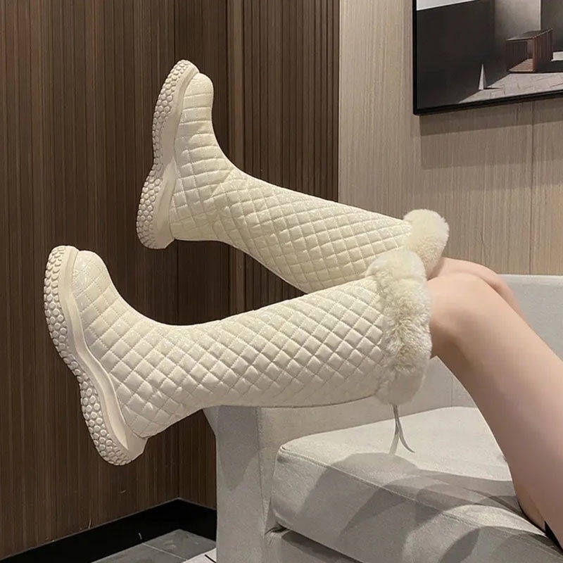 Giày Bốt Đi Tuyết Lông Cừu Dày Một Mảnh Phong Cách Mới Năm 2021