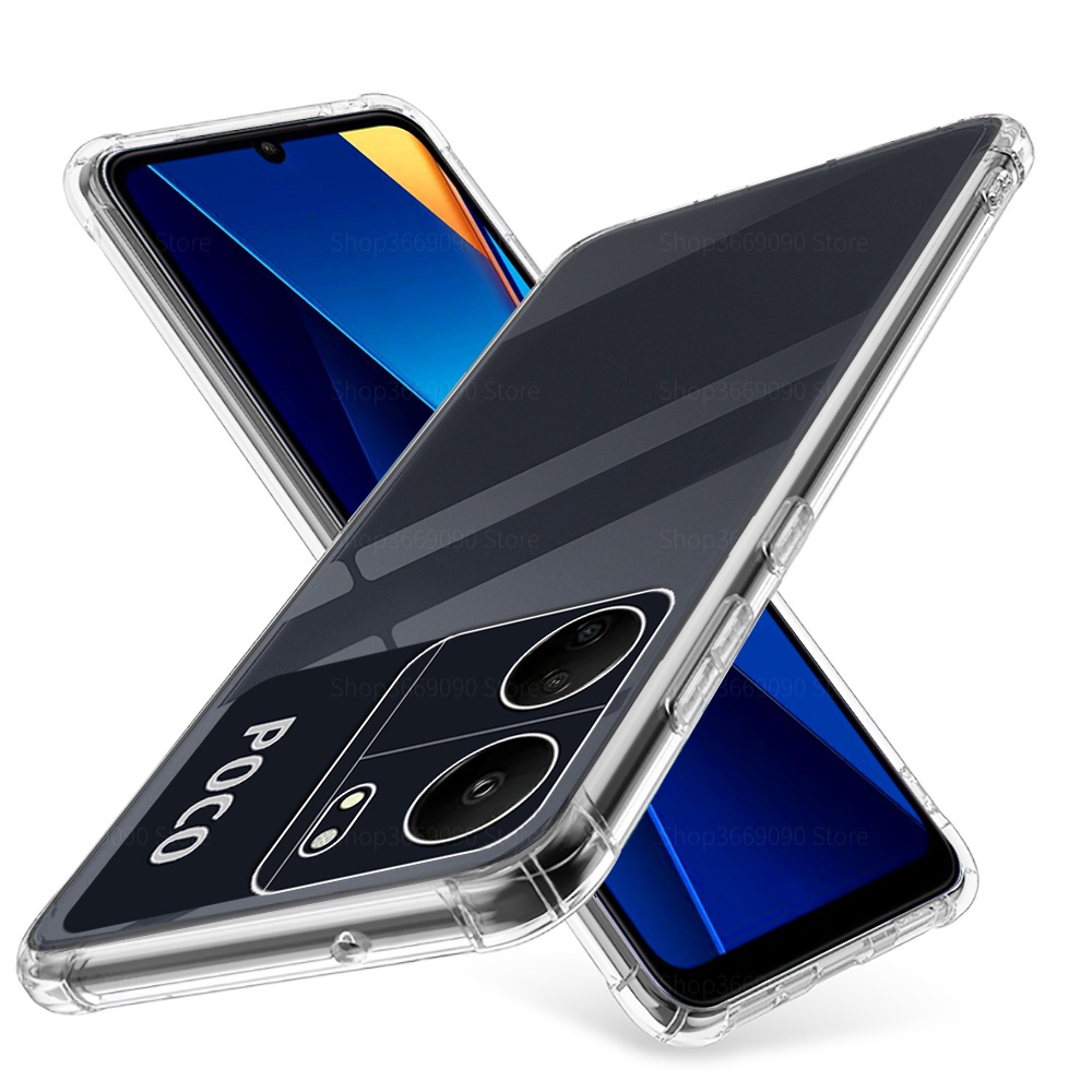Pocco Ốp Điện Thoại Silicon Mềm Trong Suốt Chống Sốc 6.74Inch Cho xiaomi poco c65 4g c65 c 65 pococ65