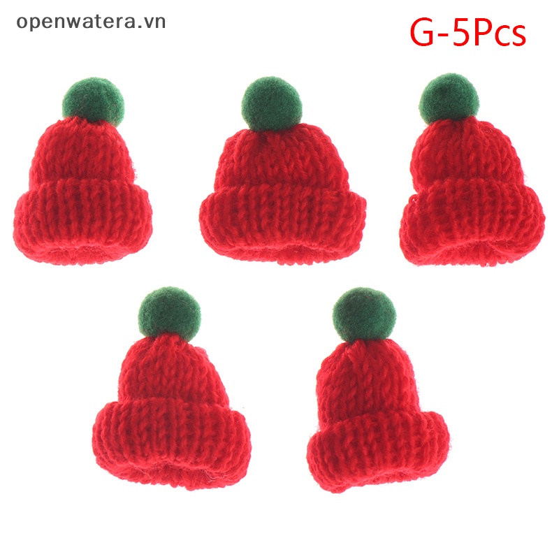 Set 5 Mũ Len mini Trang Trí Cho Nhà Búp Bê Mừng Năm Mới
