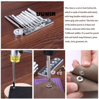 UUMIR Bộ 11 Dụng Cụ Đóng Đinh Tán Bằng Thép carbon Màu Bạc Nhỏ Gọn Tiện Dụng