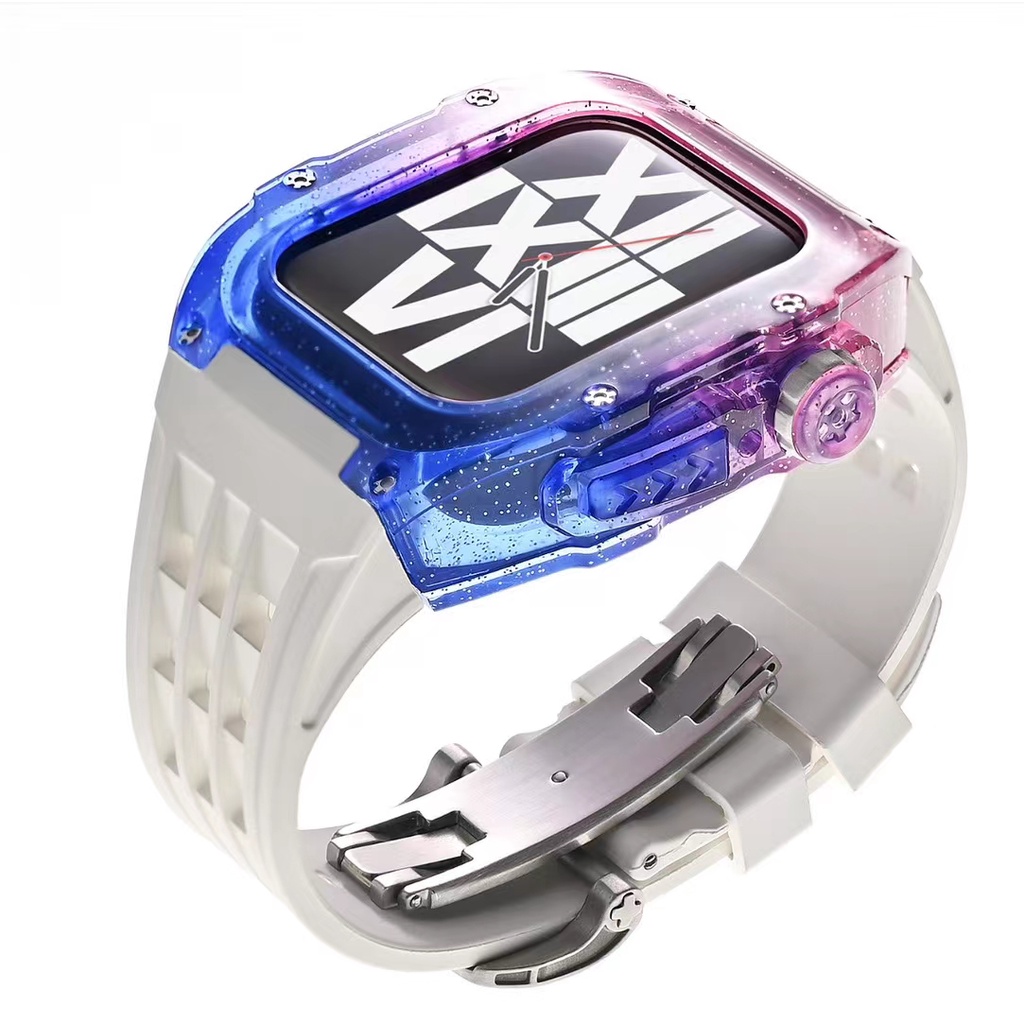 Dây Đeo Bằng silicone Nhiều Màu Sắc Cho iwatch 9 8 7 44 / 45mm