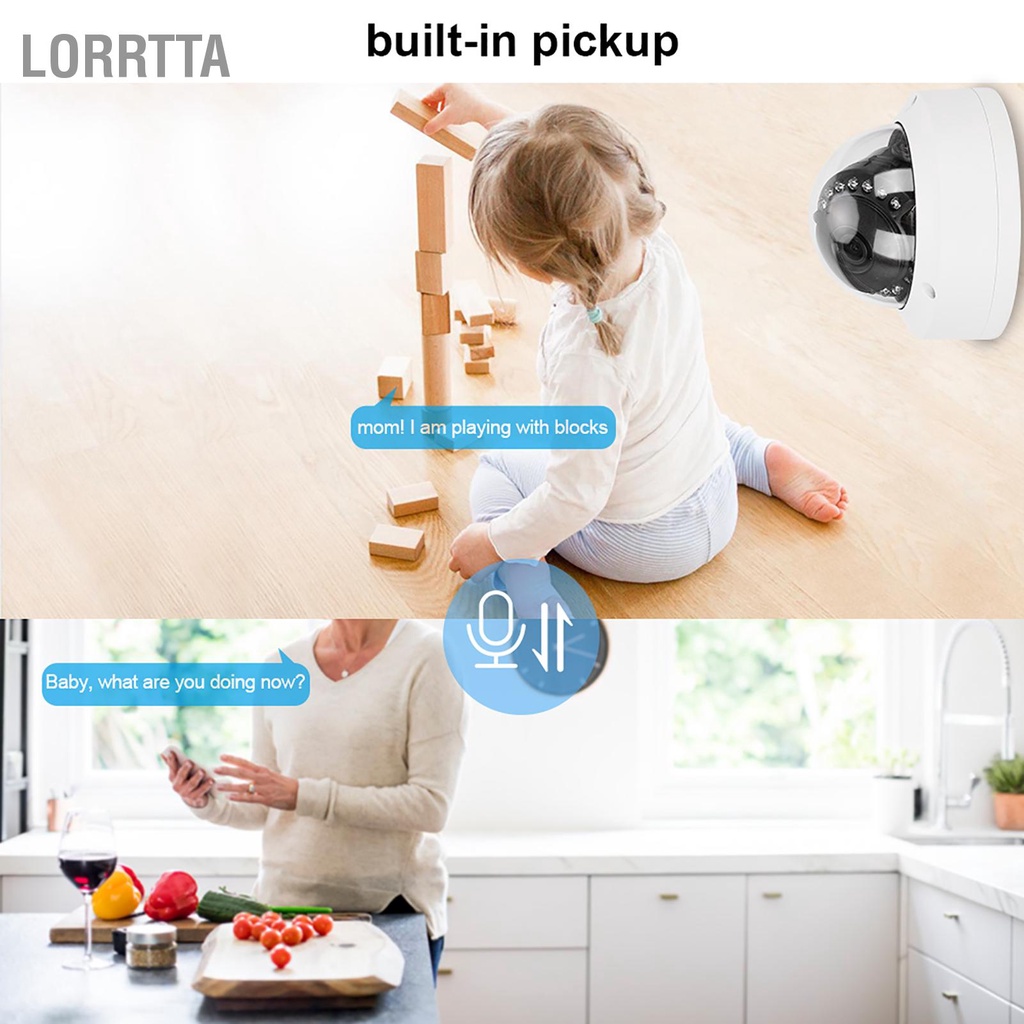 Lorrtta Camera IP Dome tích hợp POE 15 Ánh sáng hồng ngoại nhìn đêm CMOS kim loại cho IRCUT trong nhà ngoài trời
