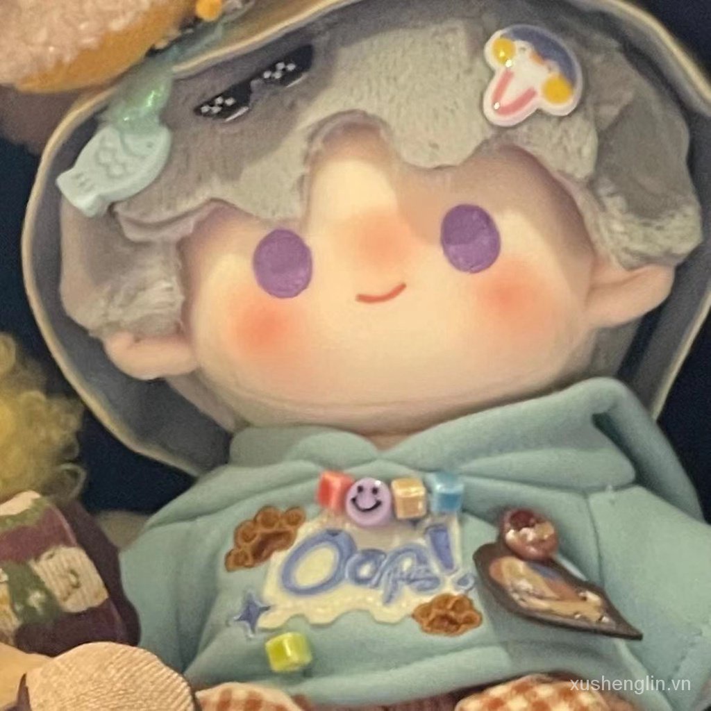 New check Doudou light and night love Charlie Su cotton doll 20cm anime surrounding cute plush doll change