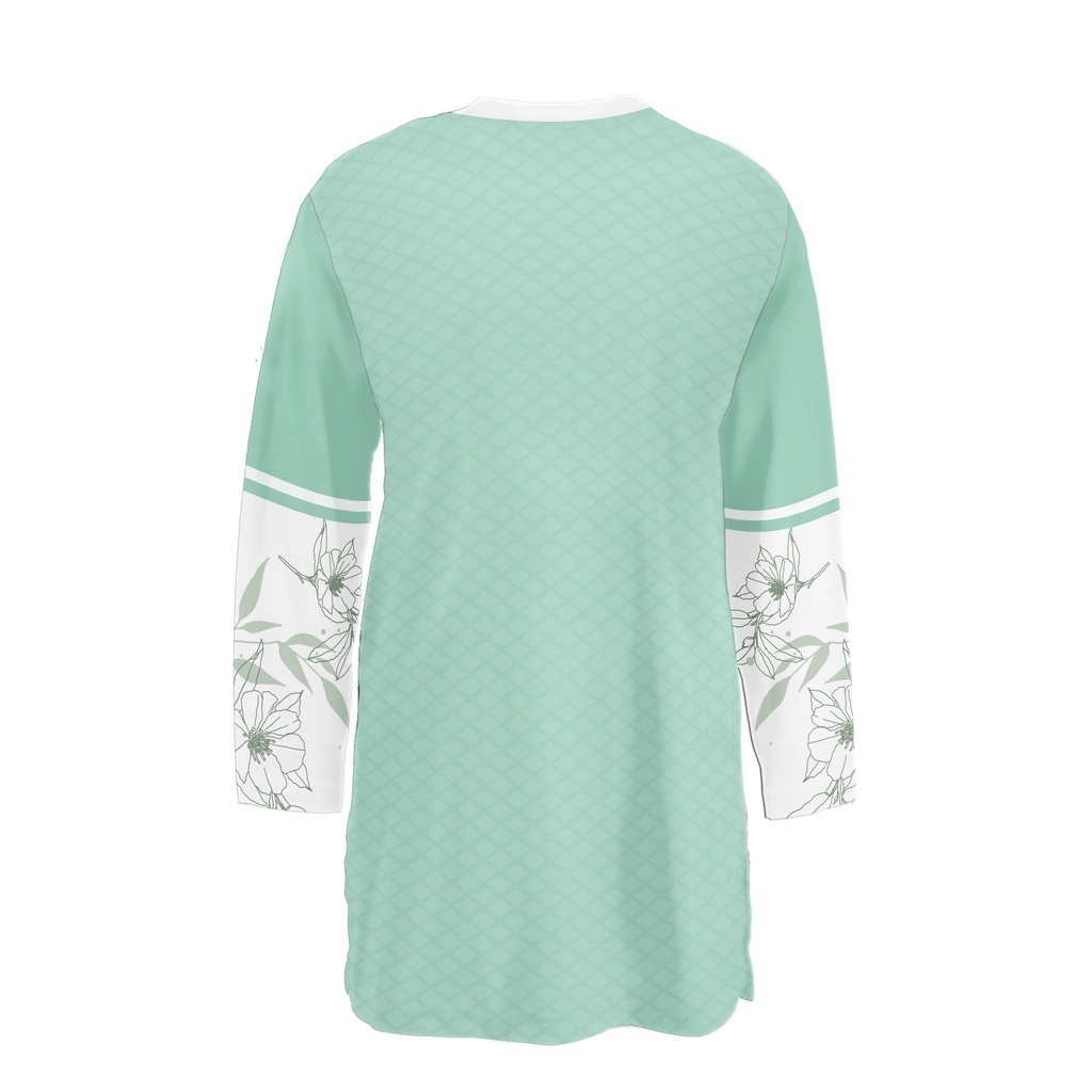 Áo Thun Nữ muslimah jersi Màu Hồng / Xanh Lá Cây Tay Dài oversize baju microfibre muslimah malaysia