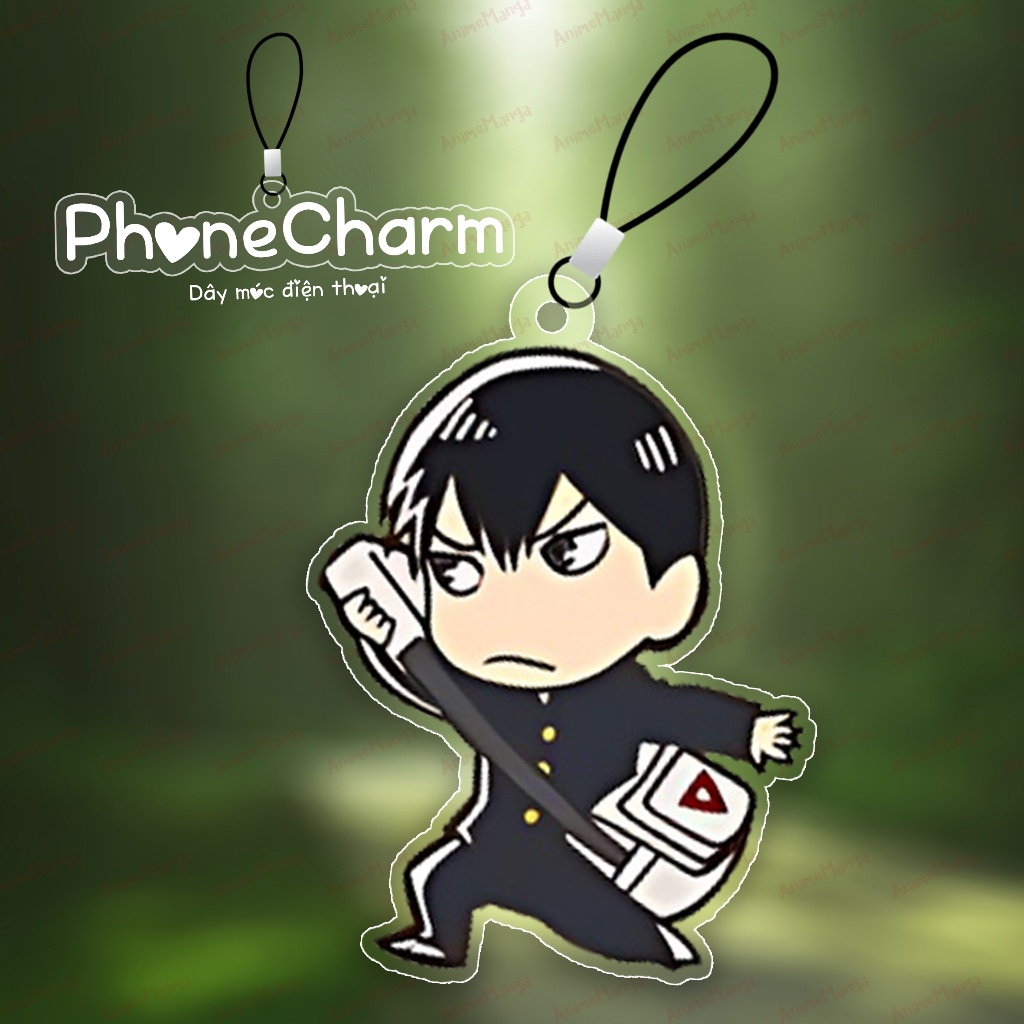 Móc khóa Móc Treo điện thoại Haikyuu!! Vua bóng chuyền ver cry bóng in hình anime chibi