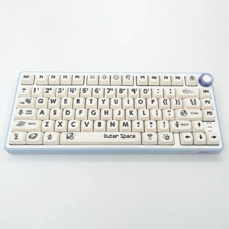 Outer Space Keycaps Keycaps Không Gian Bên Ngoài Với Các Nhân Vật Lớn Retro Hoạt Hình Phong Cách Graffiti Dễ Thương Thích Hợp Cho Bàn Phím Cơ Trục Trục