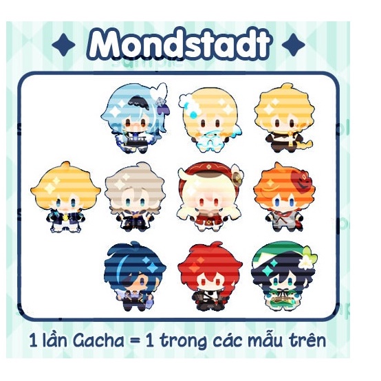 GACHA Standee Genshin Impact / Tượng mica MINI nhỏ nhắn dễ thương xinh xắn, trang trí bàn học, bàn làm việc _Đăng Hoàng