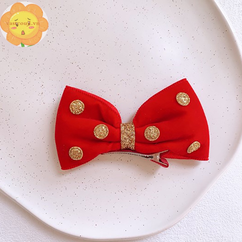 Vastji Kẹp Tóc Hình Vương Miện Nhung Đỏ 3d Phong Cách Trung Hoa Xinh Xắn Cho Nữ vn