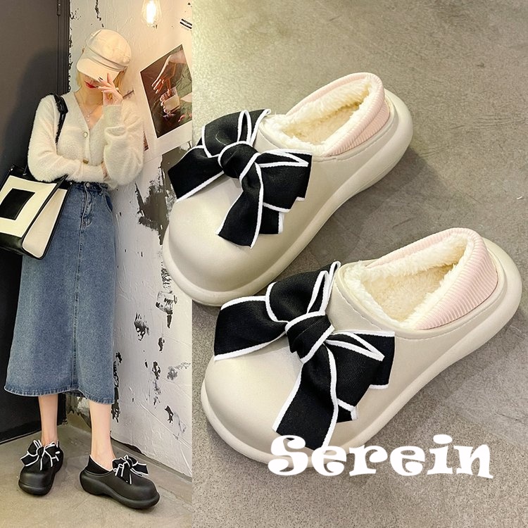 Serein  dép lông dép bông Đế Dày dép quai hậu đế cao 2023 hot trend Đa màu sắc Đế chống trơn trượt Độc lạ Trẻ trung FMR23B0X5G 48Z231129