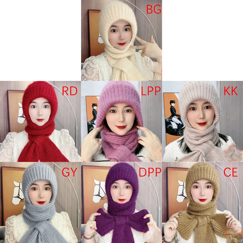 Ht Mũ Dệt Kim Che Tai Chống Gió Mùa Đông 2 Trong 1 Cho Nữ